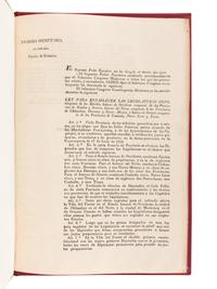 [MEXICO LAW]. Primera Secretaria de Estado. Seccion de Gobierno. El Supremo Poder Ejecutivo me ha dirigido el decreto de sique . [Mexico, 1824].