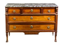 A Louis XVI Mahogany Commode Height 35 x width 50 x depth 23 inches. — JEAN-BAPTISTE COURTE (1749-1843), LATE 18TH CENTURY