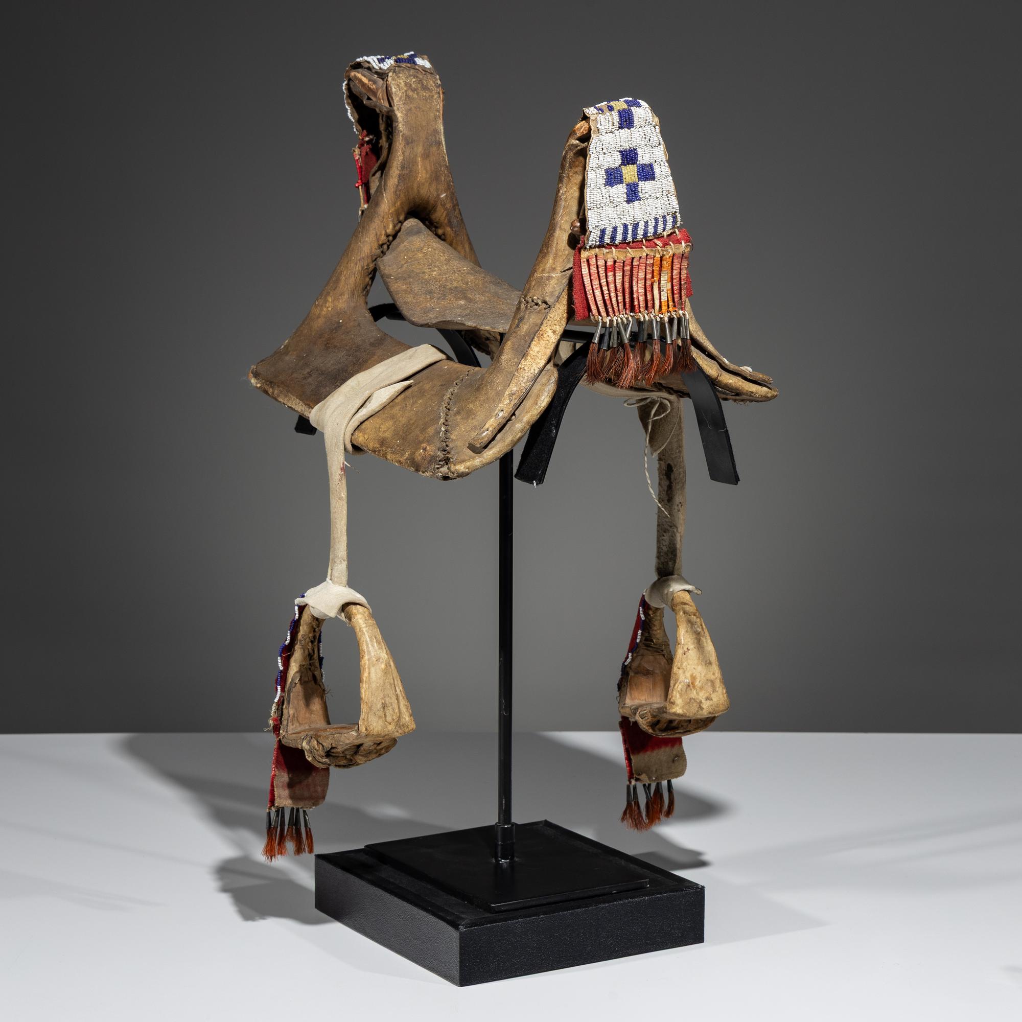 Sioux Child's Beaded Saddle Tree