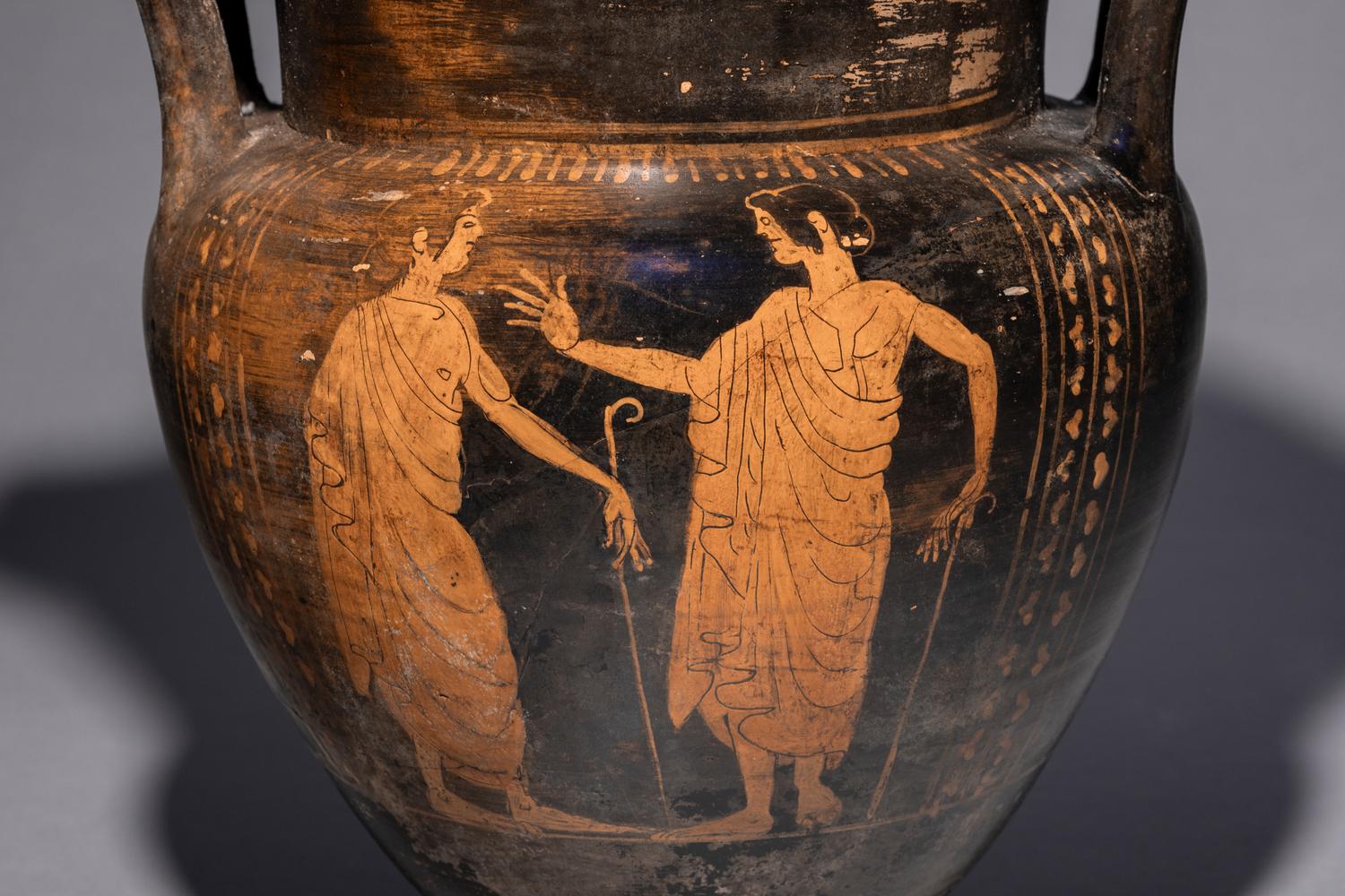An Etruscan Red-Figured Column Krater