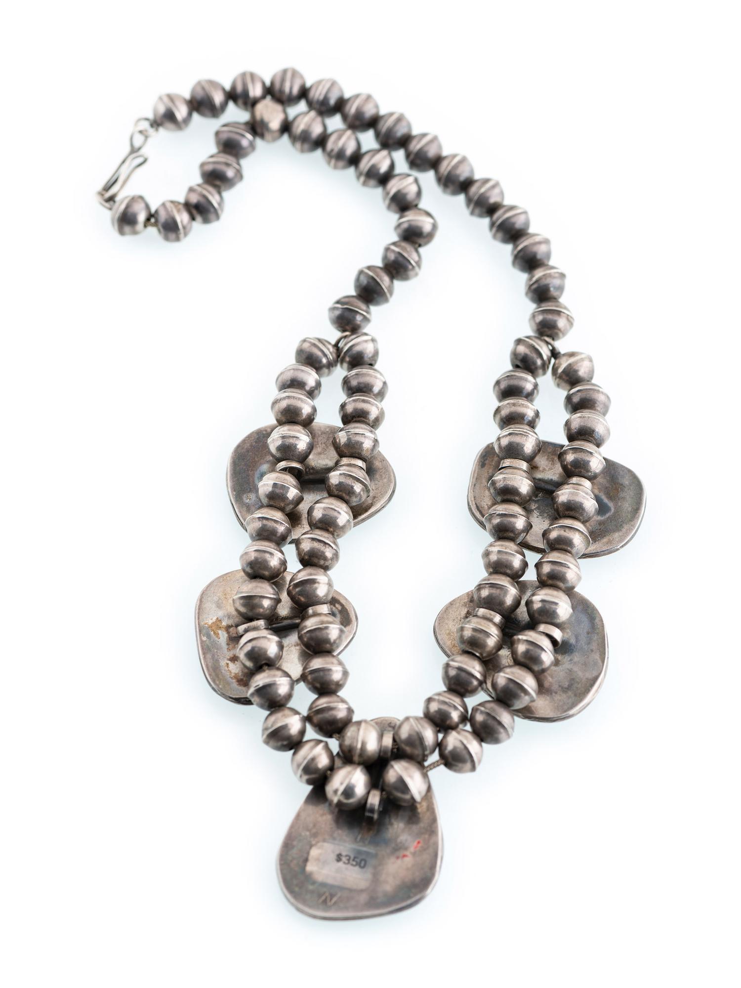 Navajo Silver and Turquoise Choker Necklace