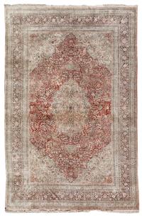 A Kirman Silk Rug 17 feet 8 inches x 11 feet 10 inches. — CIRCA 1940s