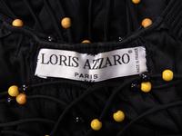 Exceptional Loris Azzaro Haute Couture, Black Halter Gown with Beads, 1971