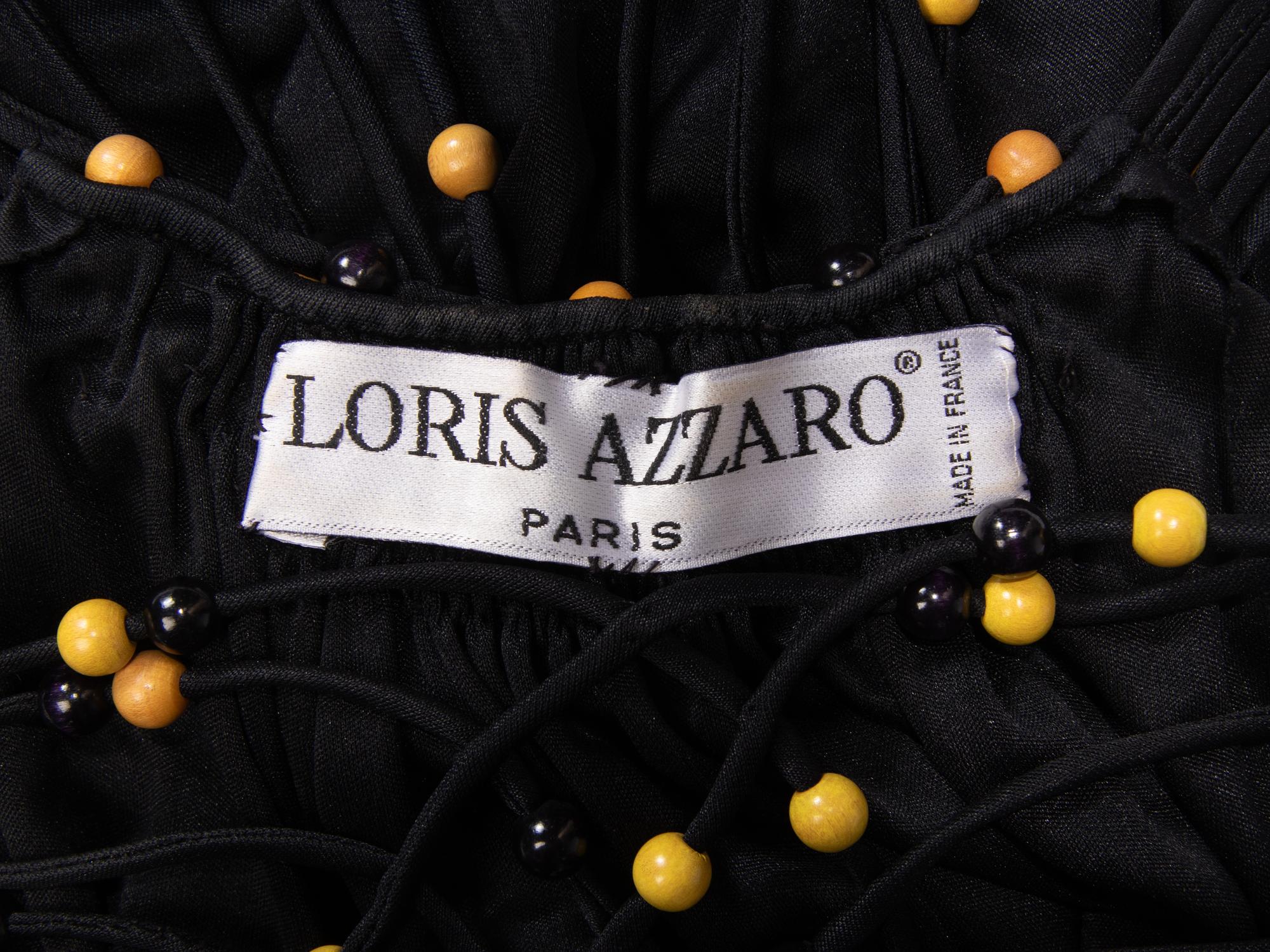 Exceptional Loris Azzaro Haute Couture, Black Halter Gown with Beads, 1971