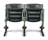 A Group of Two Vintage Wrigley Field Chicago Cubs Stadium Seat Chairs,