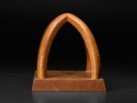 A Folk Art Tiger Maple and Parquetry Stand