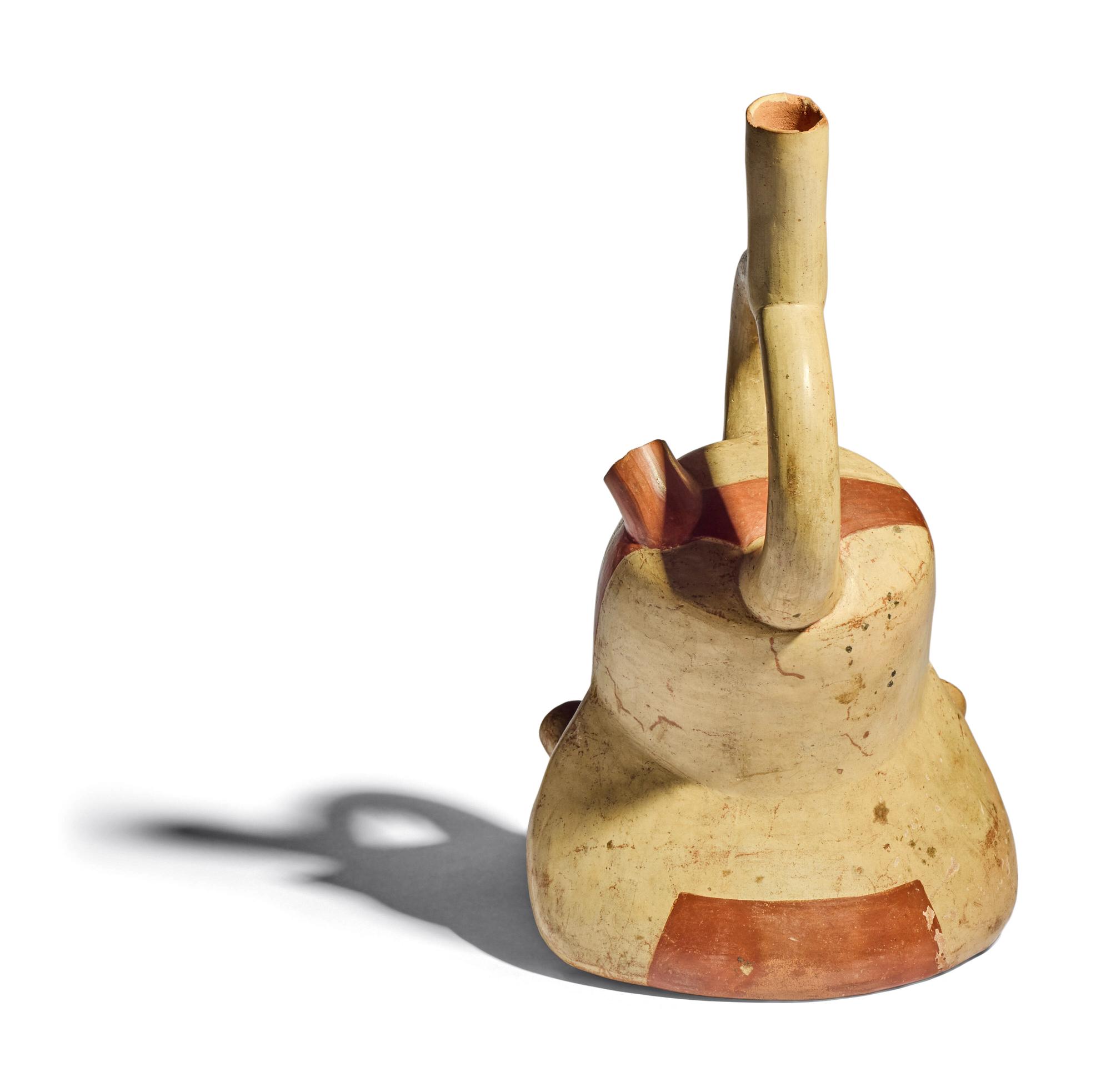 A Moche Stirrup Vessel in the Form of a Portrait Head