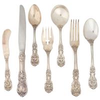 A Reed & Barton Silver Flatware Service in the "Francis I" Pattern