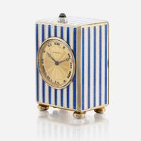 An argentium repeater desk clock, Tiffany & Company