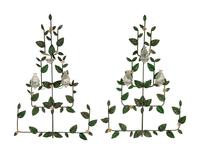 A Pair of Large Painted Tole Wall Candelabra