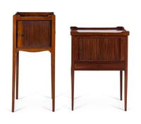 Two English Mahogany Side Cabinets