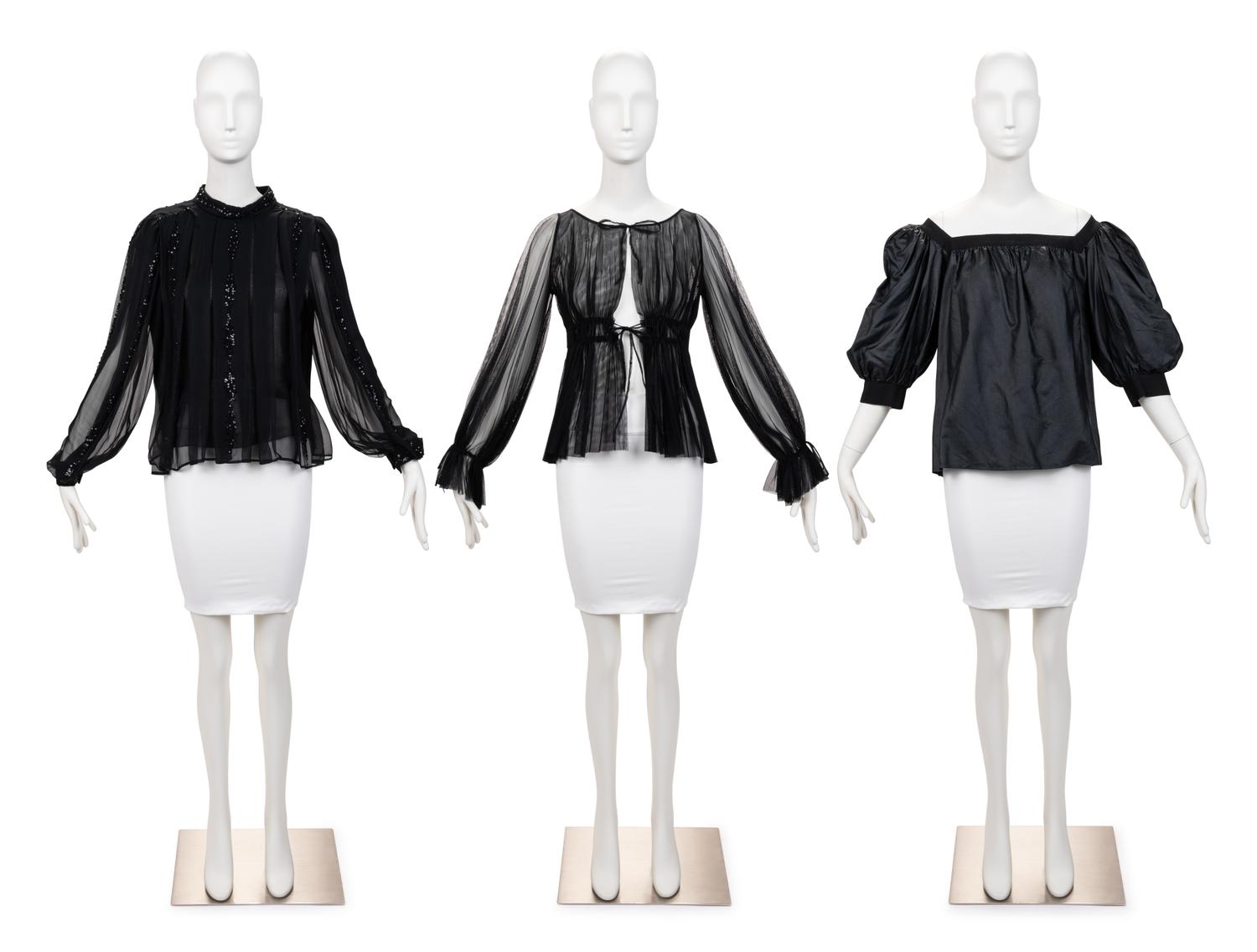 Three Designer Blouses: One Yves Saint Laurent, One Gianfranco Ferré, One Galanos, 1970-2000s