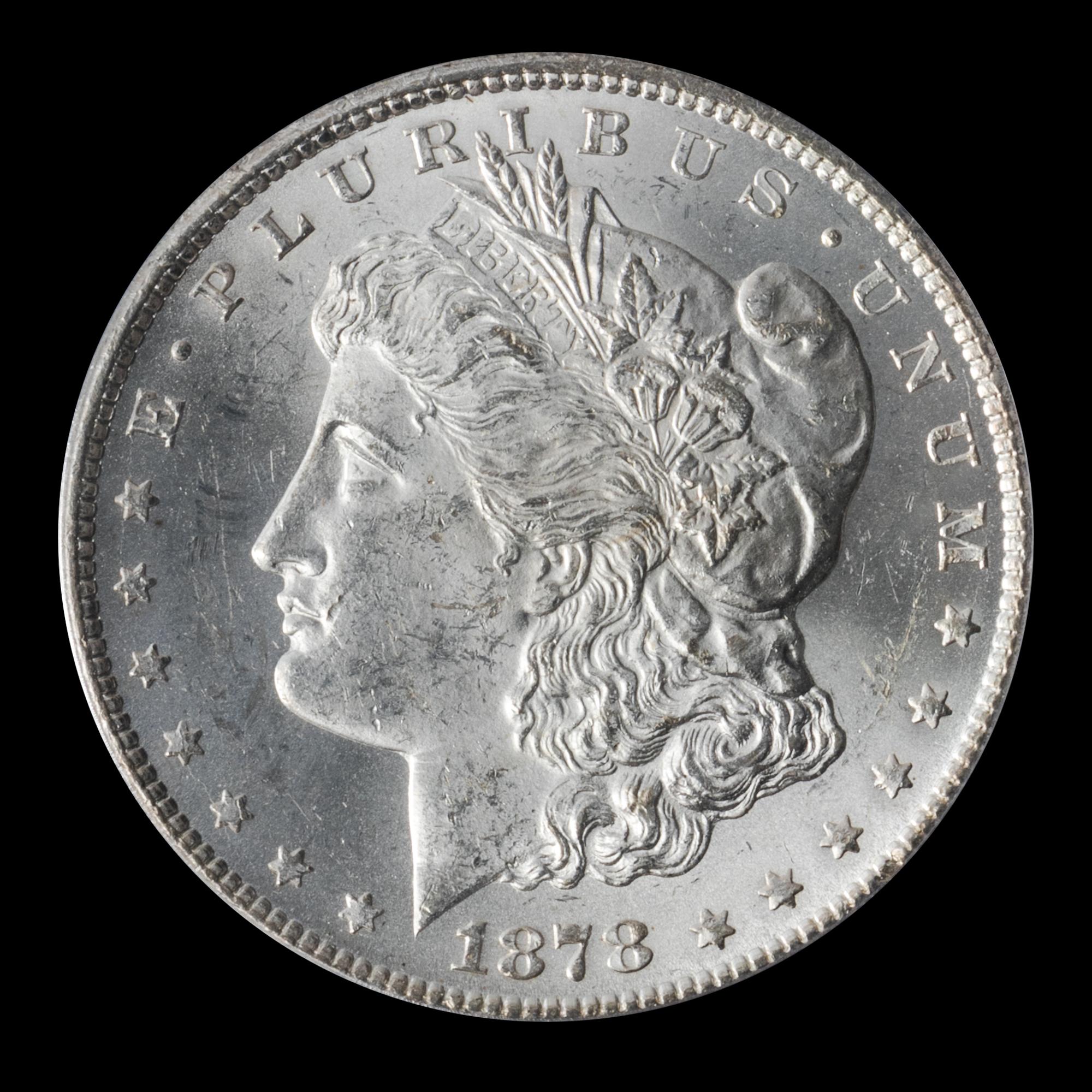 A United States 1878-CC Morgan Silver Dollar Coin