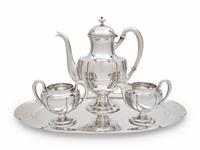 A Kalo Shop Silver Four-Piece Tea Service