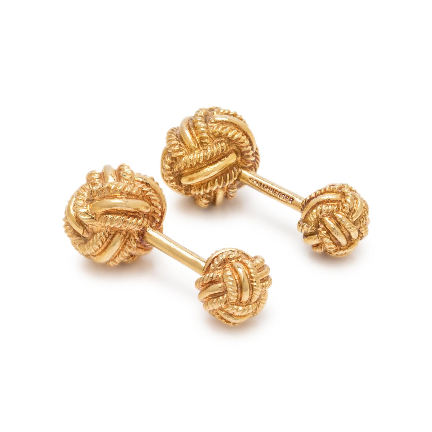 TIFFANY & CO., SCHLUMBERGER, YELLOW GOLD CUFFLINKS