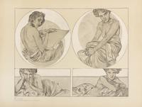 MUCHA, Alphonse (1860-1939). Figures Décoratives. Paris: Librairie Centrale des Beaux-Arts, [n.d.]. COMPLETE SET OF 40 LITHOGRAPHS.