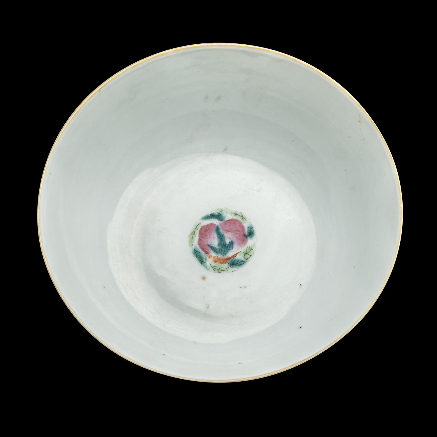 A Chinese Famille Rose Porcelain 'Fu Lion' Bowl, Tongzhi Period 清同治 粉彩戯獅圖碗