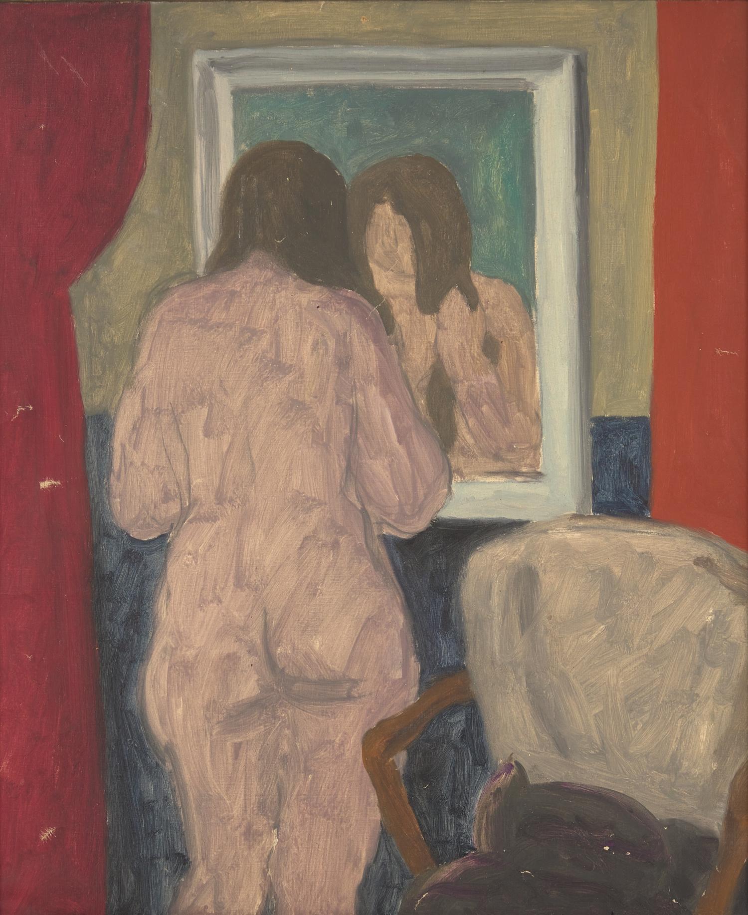Nude Looking in a Mirror