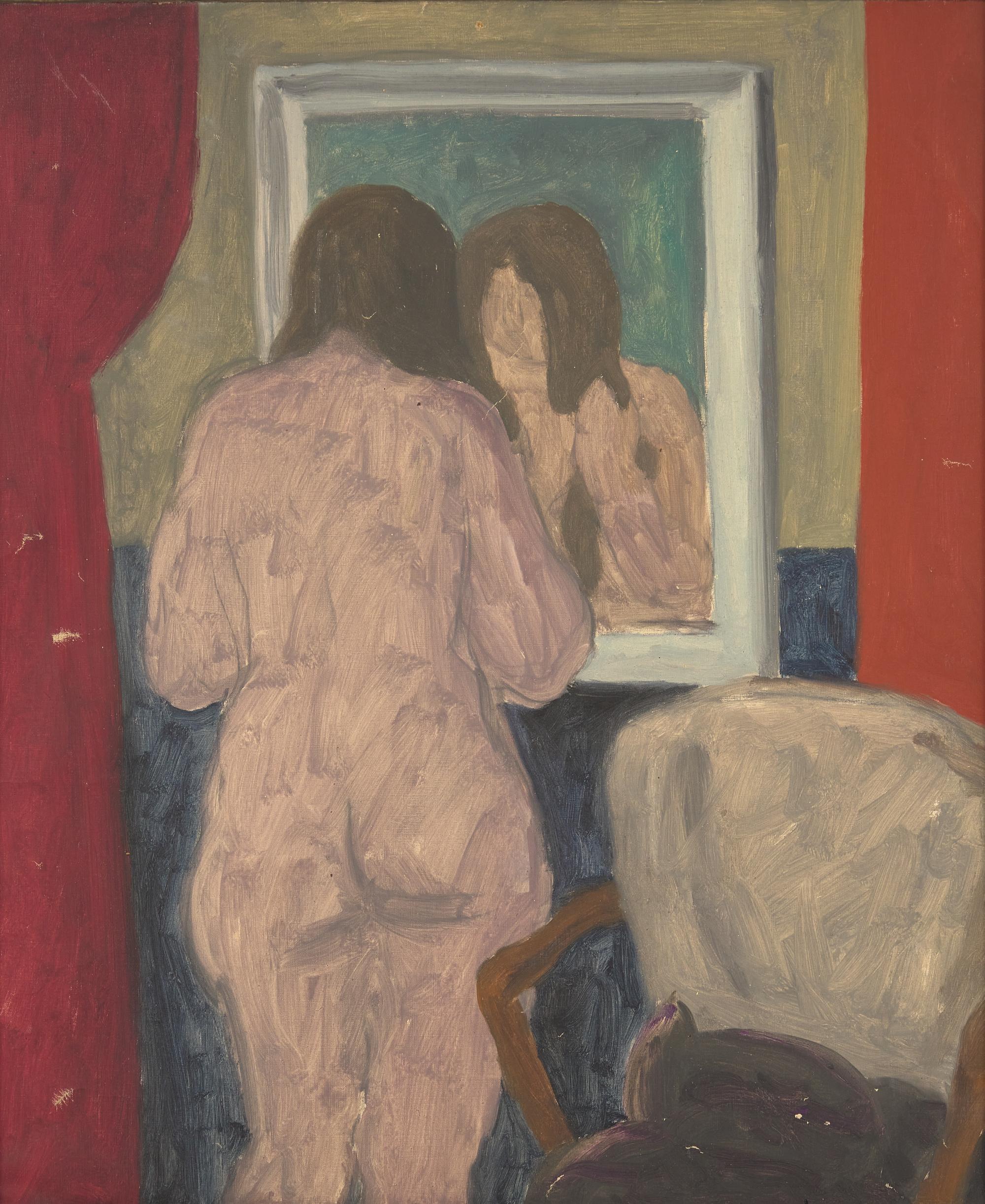 Nude Looking in a Mirror