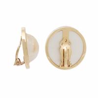 BLISTER PEARL AND YELLOW GOLD EARRINGS