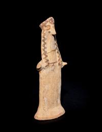 A Boeotian Painted Terra Cotta Female Figure