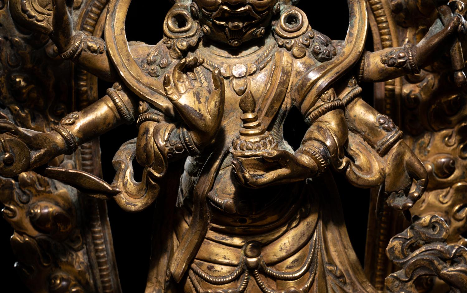 A Sino-Tibetan Gilt Bronze Figure of Bodhisattva