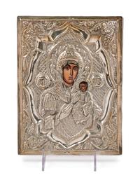An Eastern European Silver Oklad Icon