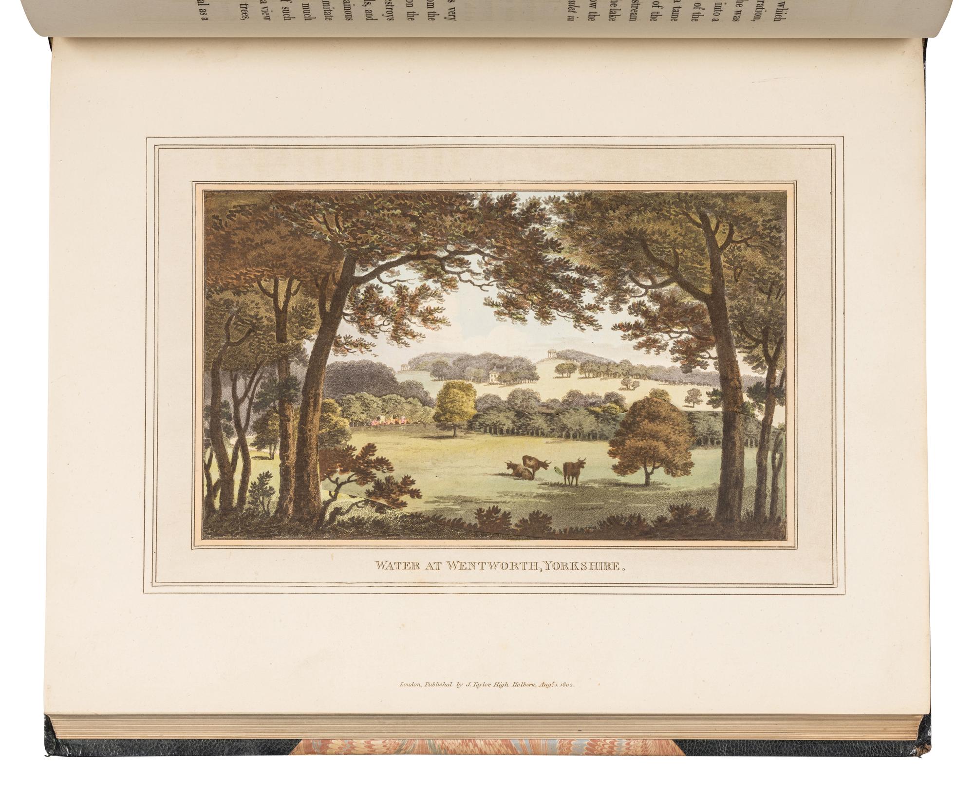 REPTON, Humphry (1752-1818). Observations on the Theory and Practice of Landscape Gardening, including some remarks on Grecian and Gothic Architecture . London: T. Bensley for J. Taylor, 1803.