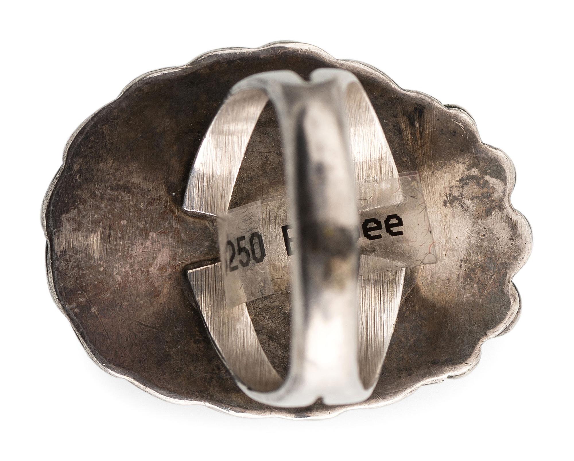 Navajo Silver and Bisbee Turquoise Ring