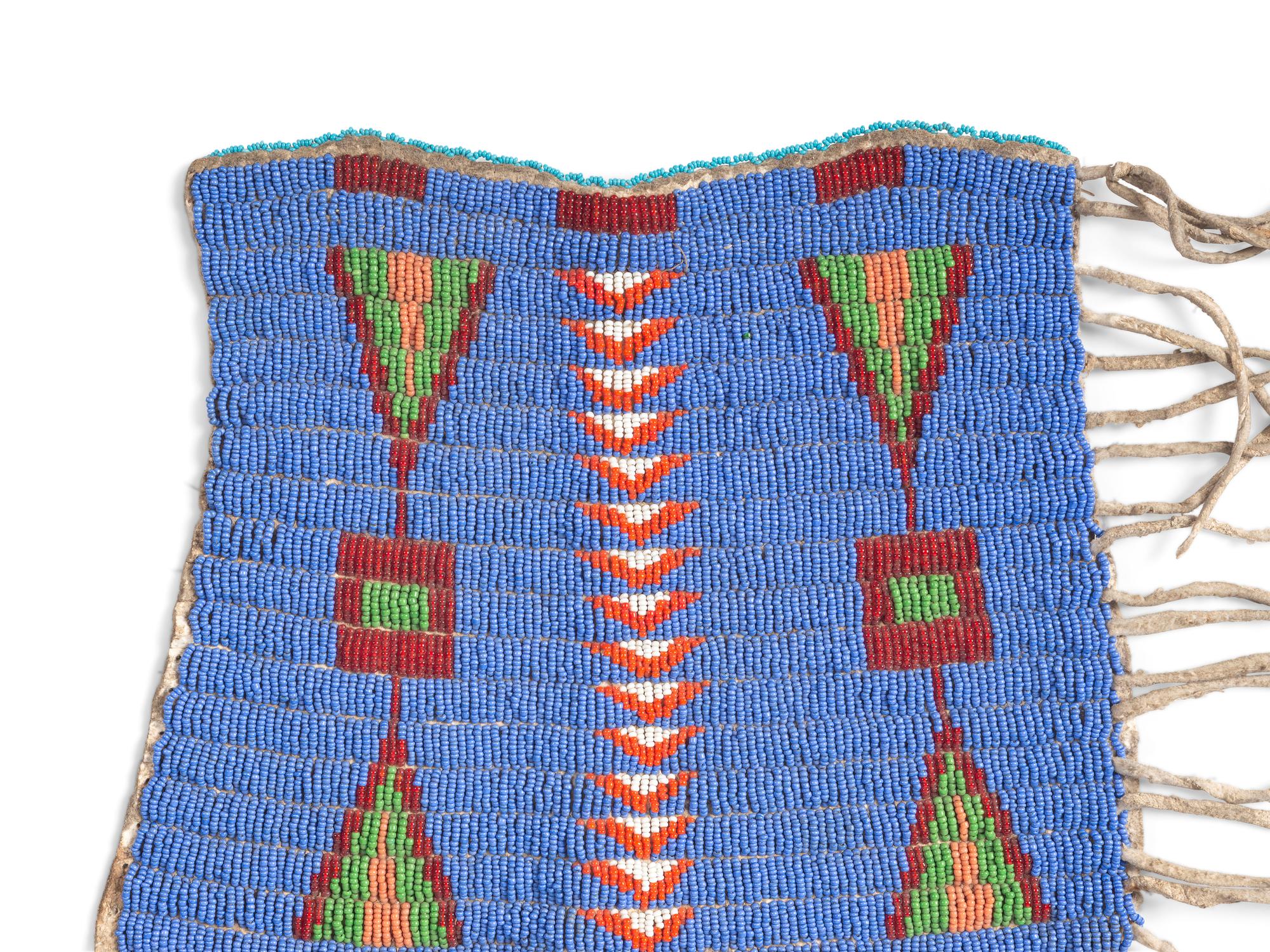 Northern Plains Beaded Hide Cuffs and Plains Cree Beaded Leggings