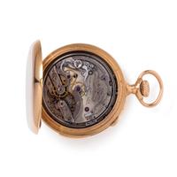 TIFFANY & CO., 18K YELLOW GOLD SPLIT SECOND CHRONOGRAPH OPEN FACE POCKET WATCH