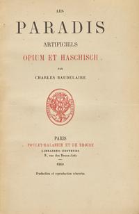 [Black Sun Press] Baudelaire, Charles. Les Paradis Artificiels Opium et Haschisch