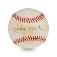 A Mickey Mantle Single Signed Autograph Baseball (Beckett Authentication Services Letter)