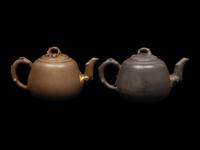 Two Chinese Yixing Zisha Pottery Teapots