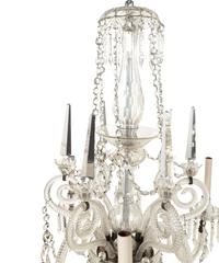 An English Cut Glass Six-Light Chandelier