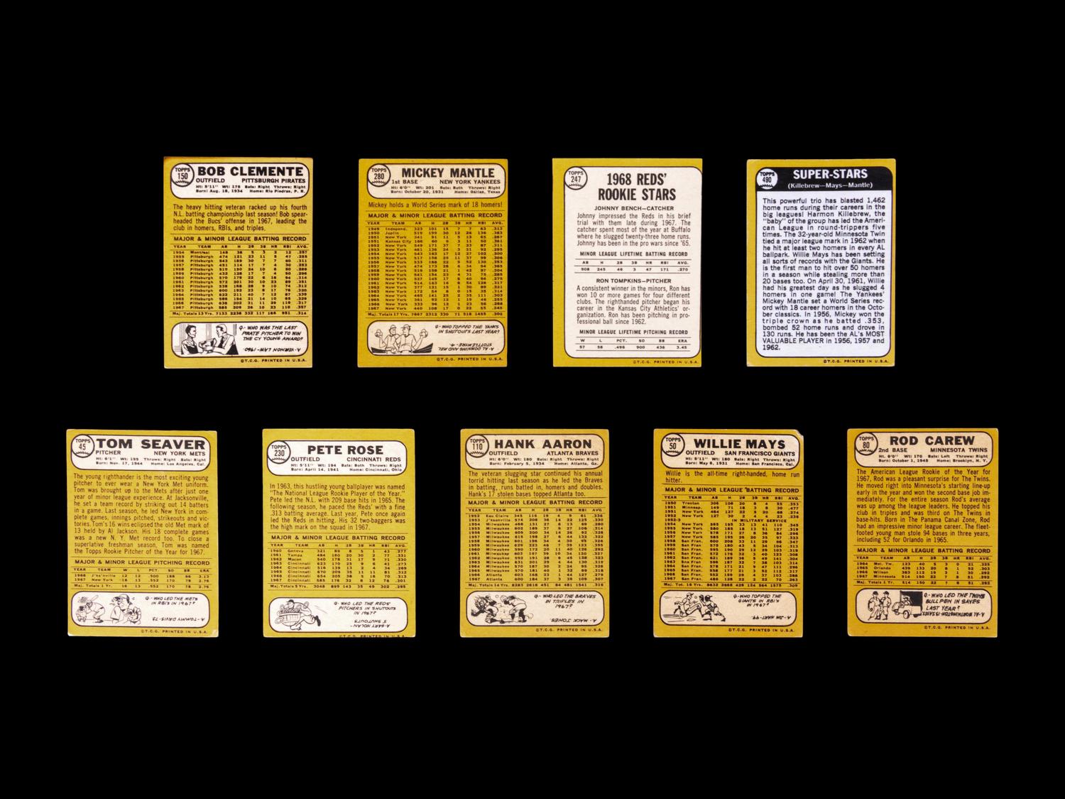 A Complete Set of 1968 Topps Baseball Cards Including Nolan Ryan Rookie (598/598)