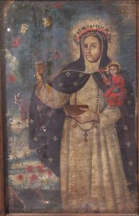 A Collection of Spanish Colonial Paintings Mounted as Two Floor Screens