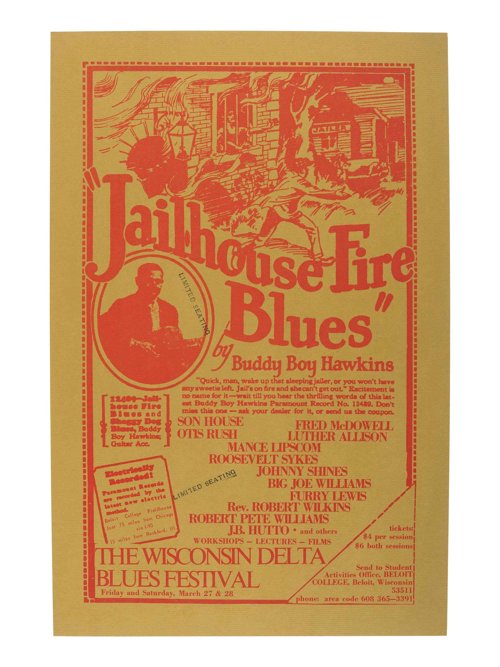 [AFRICAN AMERICANA - MUSIC]. A group of 5 posters promoting blues acts and festivals, incl. Ann Arbor 1970 Blues Festival.