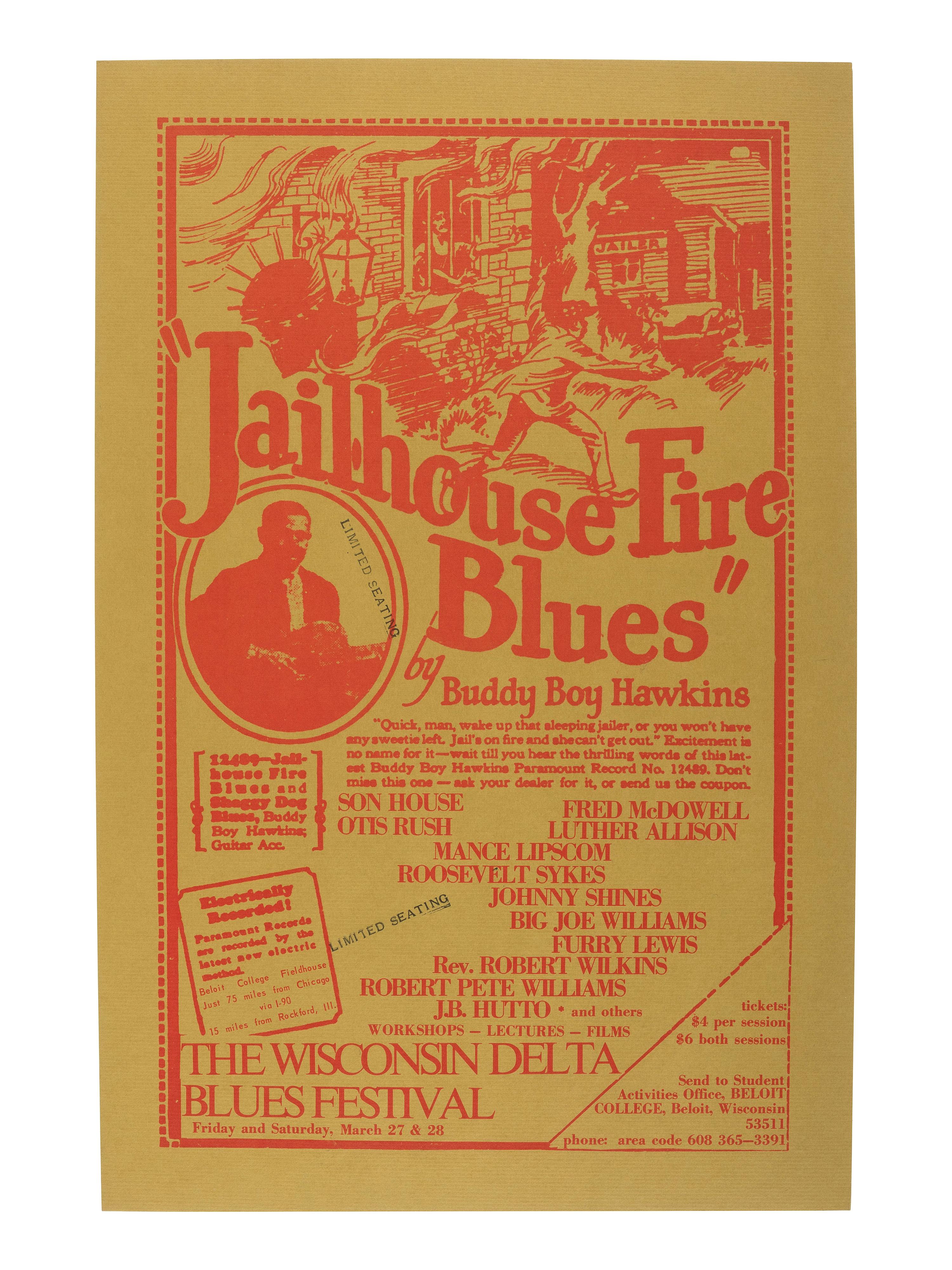 [AFRICAN AMERICANA - MUSIC]. A group of 5 posters promoting blues acts and festivals, incl. Ann Arbor 1970 Blues Festival.