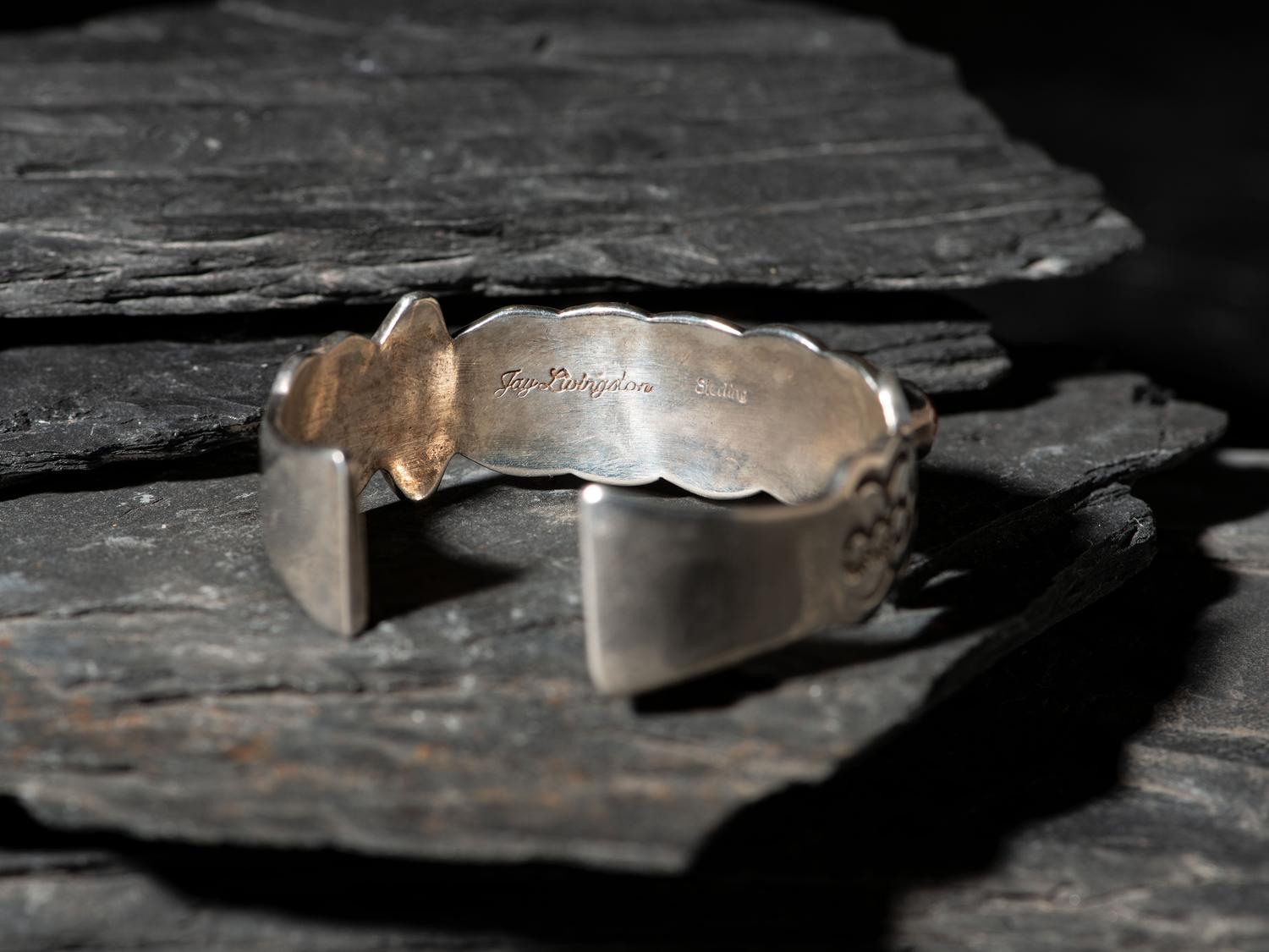 Sterling Silver and Coral Cuff Bracelets