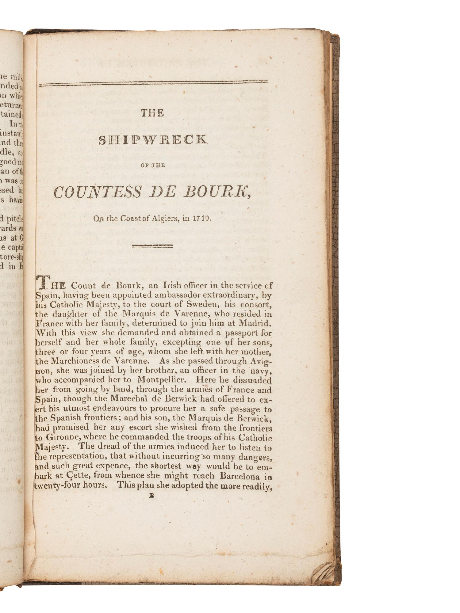 [SHIPWRECKS - BRITISH]. A group of eight 18th- and 19th-century works about British shipwrecks, comprising: