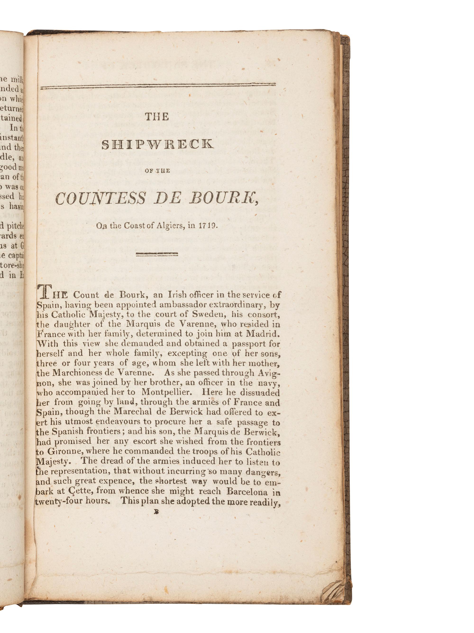 [SHIPWRECKS - BRITISH]. A group of eight 18th- and 19th-century works about British shipwrecks, comprising: