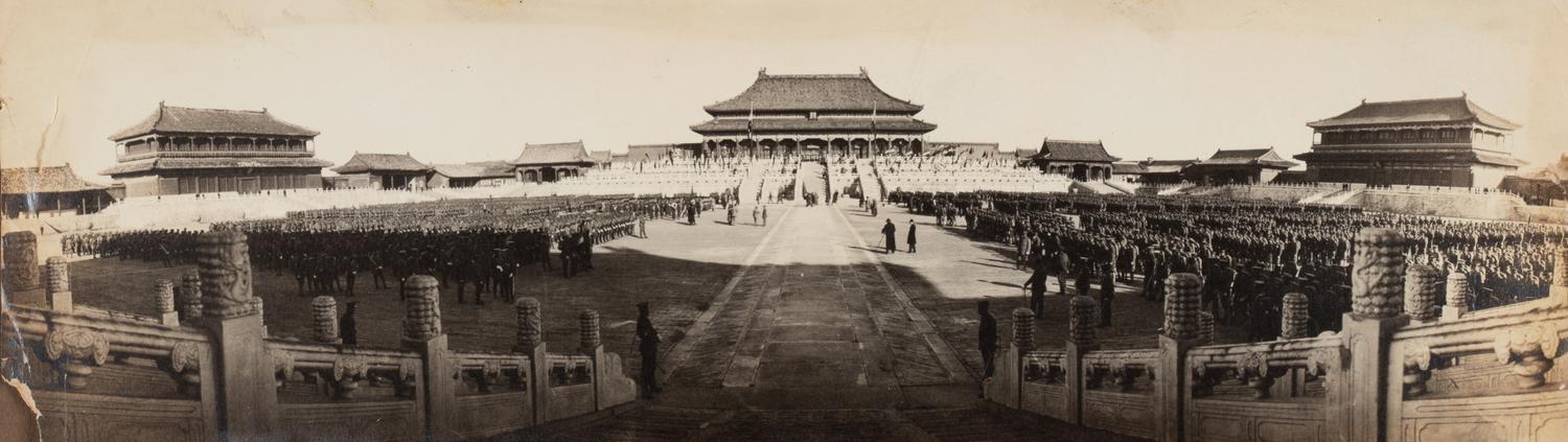 Six Panoramic Photographs of the Hall of Supreme Harmony (Tai-he Dian) During the Boxer Rebellion, 1900