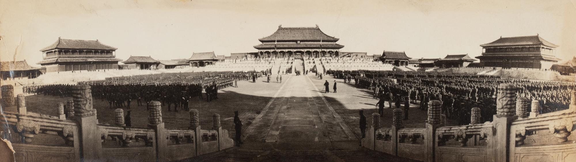 Six Panoramic Photographs of the Hall of Supreme Harmony (Tai-he Dian) During the Boxer Rebellion, 1900