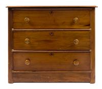 A Victorian Mahogany Chest of Drawers Height 33 x width 39 x depth 17 inches. — LATE 19TH CENTURY