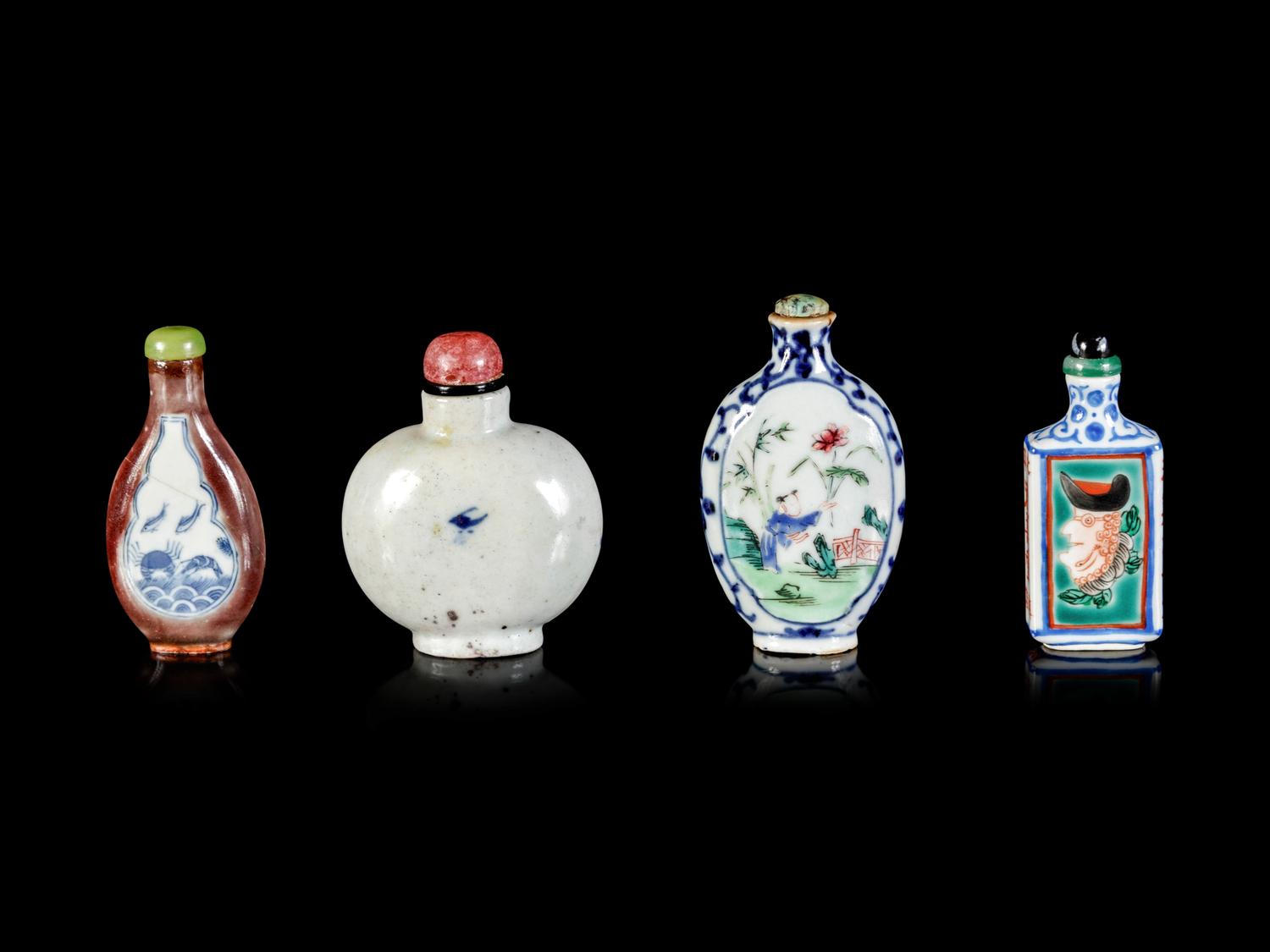Four Chinese Porcelain Bottles