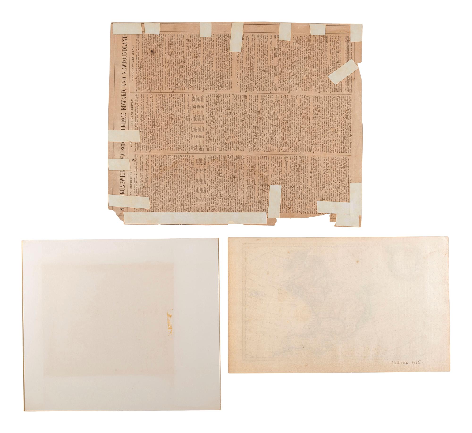 [MAPS & ATLASES]. A group of five 18th-century maps of North America, plus.