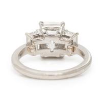 Emerald Cut Diamond and Platinum Ring
