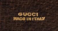 A Gucci Brown Leather Hardsided File Case, 13" x 12" x 5".