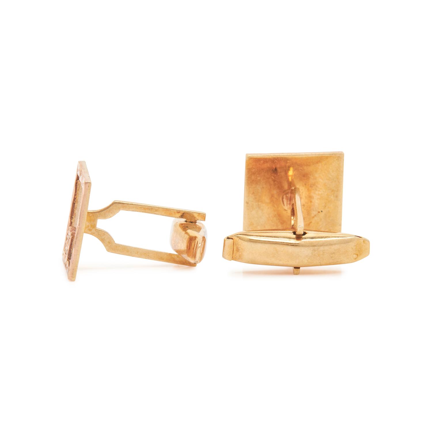 BICOLOR GOLD CUFFLINKS